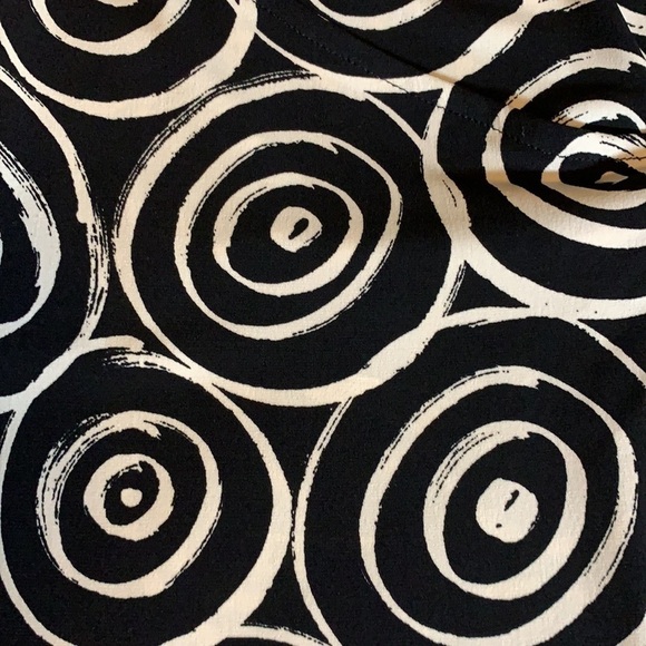 Ideology Black and White Swirl Faux Wrap Dress - Picture 5 of 6